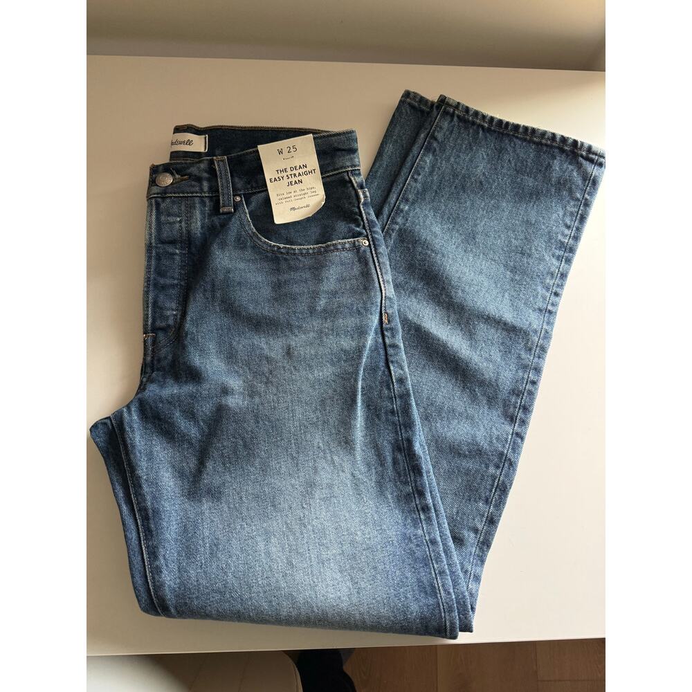 $148 New Dean Easy Straight Jean MADEWELL - 25 - Greendale - Picture 5 of 14